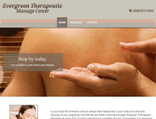 Tablet Screenshot of evergreenmassage.com